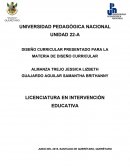 DISEÑO CURRICULAR PRESENTADO PARA LA MATERIA DE DISEÑO CURRICULAR.