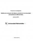 Investigación del consumo del tabaco en la universidad.