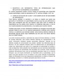 IDENTIFICA LOS DIFERENTES TIPOS DE APRENDIZAJES QUE INFLUYE EN TU DESARROLLO ACADEMICO