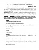 Maternidad y Paternidad Adolescente.