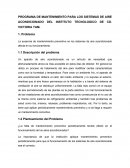 PROGRAMA DE MANTENIMIENTO PARA LOS SISTEMAS DE AIRE ACONDICIONADO DEL INSTITUTO TECNOLOGICO DE CD. VICTORIA TAM.