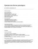 Ejemplo de informe psicológico.
