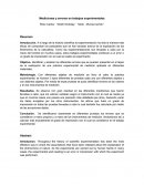 Mediciones y errores en trabajos experimentales