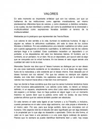 TEORÍAS ÉTICAS. VALORES. Página 1