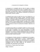 La importancia de la investigación en Colombia.