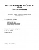 PRÁCTICA 1: INTRODUCCIÓN AL MANEJO DE DATOS EXPERIMENTALES