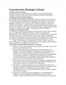 Cuestionario membrana celular