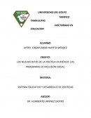 ENSAYO: LOS NUEVOS RETOS DE LA POLÍTICA EN MÉXICO: LOS PROGRAMAS DE INCLUSIÓN SOCIAL.