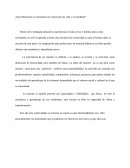 ¿Qué diferencias se encuentra con el proyecto de vida y lo enseñado?