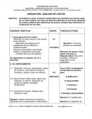 ASIGNATURA: ANÁLISIS DE COSTOS