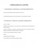I. GENERALIDADES DE LA AUDITORÍA