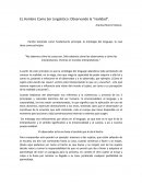 El hombre como ser lingüístico: observando la “realidad”
