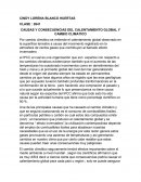 CAUSAS Y CONSECUENCIAS DEL CALENTAMIENTO GLOBAL Y CAMBIO CLIMATICO