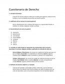 Cuestionario sobre Derecho civil