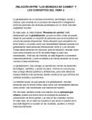 RELACIÓN ENTRE “LAS MONEDAS DE CAMBIO” Y LOS CONCEPTOS DEL TEMA 2.