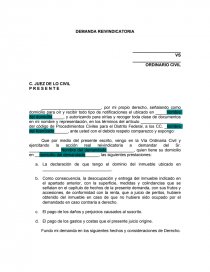 Demanda reivindicatoria.. Página 1