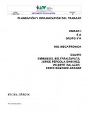 Planeación y Organización del Trabajo Unidad I