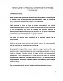 PERSONALIDAD Y PATRONES DEL COMPORTAMIENTO O TIPOS DE PERSONALIDAD