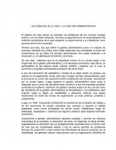 LAS CIENCIAS DE LA VIDA Y LA GESTIÓN ADMINISTRATIVA