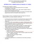 Academia de matematicas Criterios para la presentacion de trabajos y/o tareas