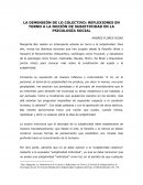 LA SUBJETIVIDAD Y LA DIMENSIÓN DE LO COLECTIVO.