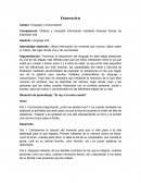 Campo: Lenguaje y comunicación.