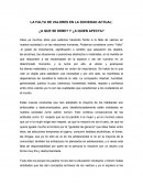 La falta de valores en la sociedad actual