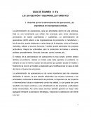 GUÍA DE EXAMEN II 8’A LIC. EN GESTIÓN Y DESARROLLO TURÍSTICO