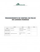 Procedimiento control de polvo