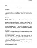 Codigo de etica dentro de la empresa