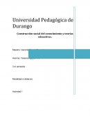 Construcción social del conocimiento y teorías educativas. Modalidad a distancia Actividad 1