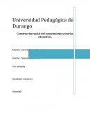 Construcción social del conocimiento y teorías educativas. Modalidad a distancia Actividad 1