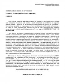 CARTA COMPROMISO DE CONFIDENCIALIDAD. Página 1