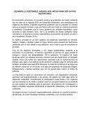 DESARROLLO SOSTENIBLE, AGENDA 2030: METAS PARA SER UN PAIS SUSTENTABLE