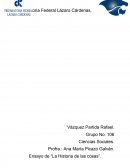 Ensayo de “La Historia de las cosas”.