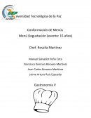 Conformación de Menús