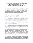 MANUAL DE PROCEDIMIENTOS PARA LA REALIZACION DE PRÁCTICAS PREPROFESIONALES O PASANTÍAS