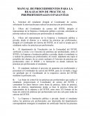 MANUAL DE PROCEDIMIENTOS PARA LA REALIZACION DE PRÁCTICAS PREPROFESIONALES O PASANTÍAS