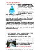 El agua como recurso natural.