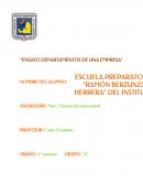 Ensayo departamentos de una empresa