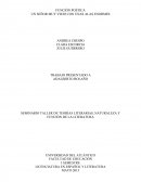 SEMINARIO TALLER DE TEORÍAS LITERARIAS, NATURALEZA Y FUNCIÓN DE LA LITERATURA