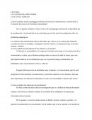 EL PLAN DE TRABAJO- LECTURA: LA FUNCIÓN DEL EDUCADOR