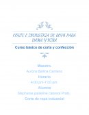 CORTE E INDUSTRIA DE ROPA PARA DAMA Y NIÑA.