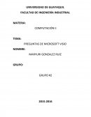 PREGUNTAS DE MICROSOFT VISIO