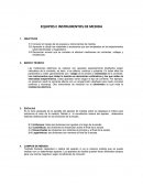 EQUIPOS E INSTRUMENTOS DE MEDIDA