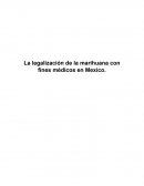 La legalización de la marihuana con fines médicos en Mexico.