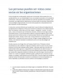 Las personas pueden ser vistas como socias en las organizaciones