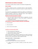 Administración de cambio e innovación