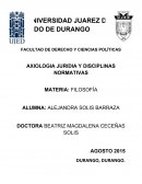 AXIOLOGIA JURIDICA Y DISCIPLINAS NORMATIVAS