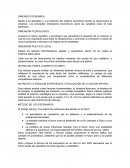 DIMENSIO ECONOMICA Afecta a la naturaleza y a la dirección del sistema económico donde se desenvuelve la empresa. Los principales indicadores económicos serán las variables clave de esta dimensión